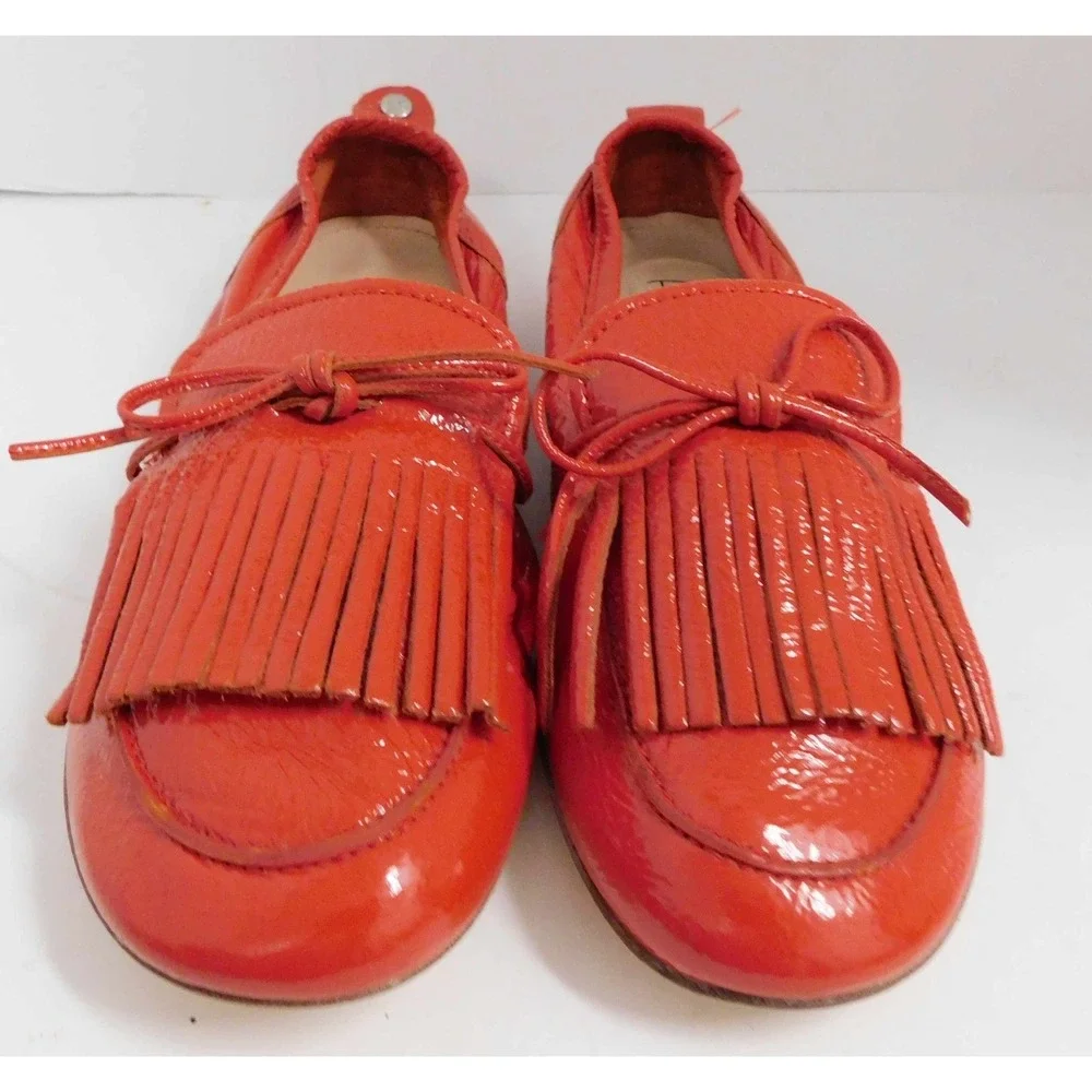 AGL  Red Patent Leather Loafers Women's US Size 6.5 EUR 37 - Picture 4 of 6